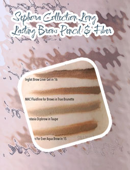 Brow pencil with fibers