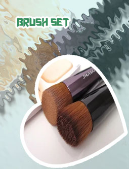 Peaches and cream foundation brush